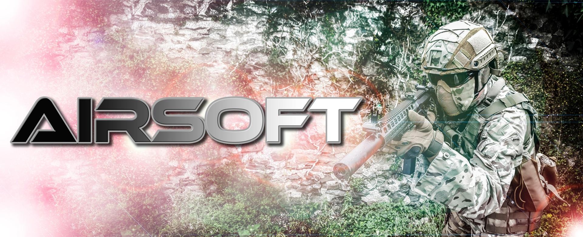 Spieler mit taktischer Ausrüstung und Markierer | Softair